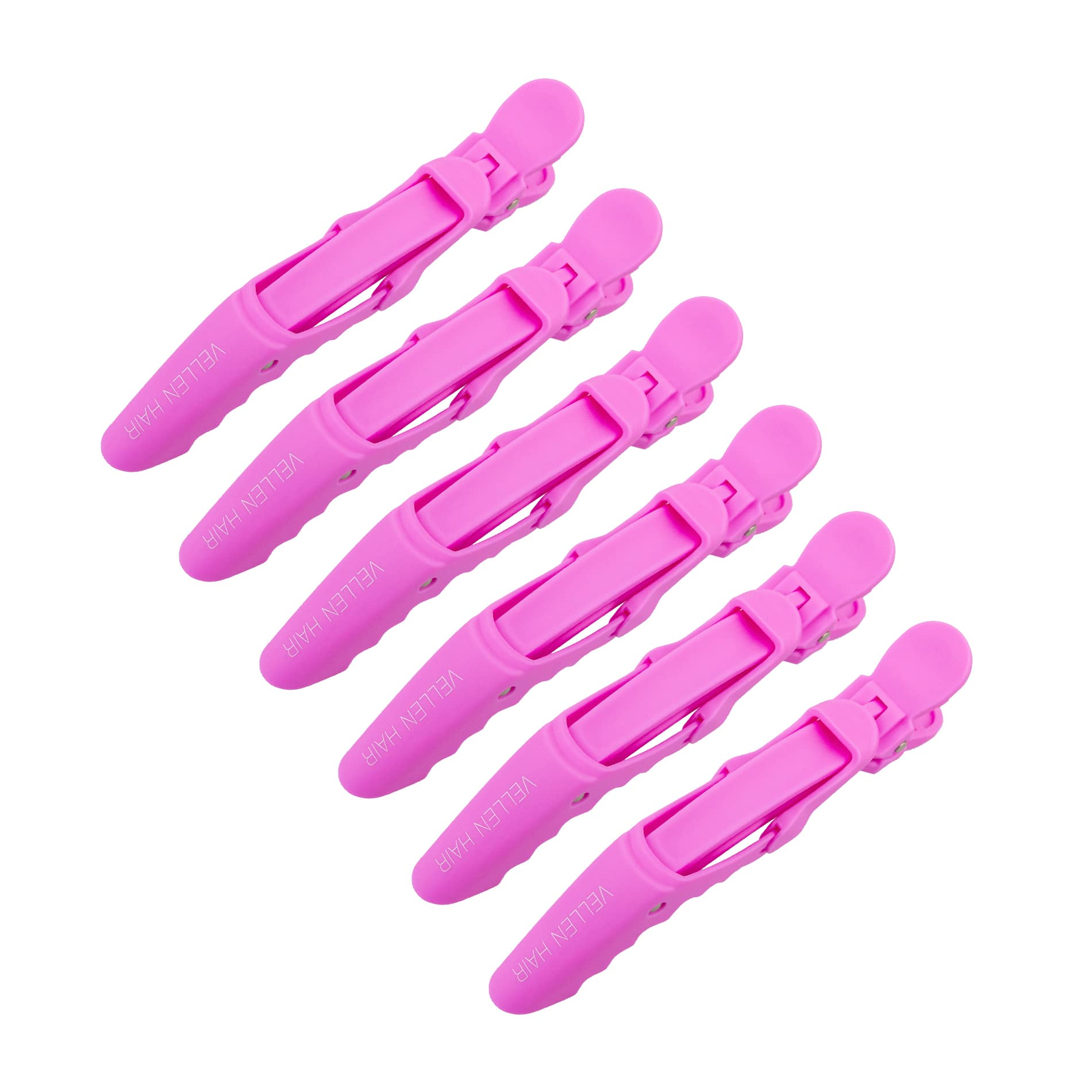 Alligator Hair Clips - 6 Pack - Pink