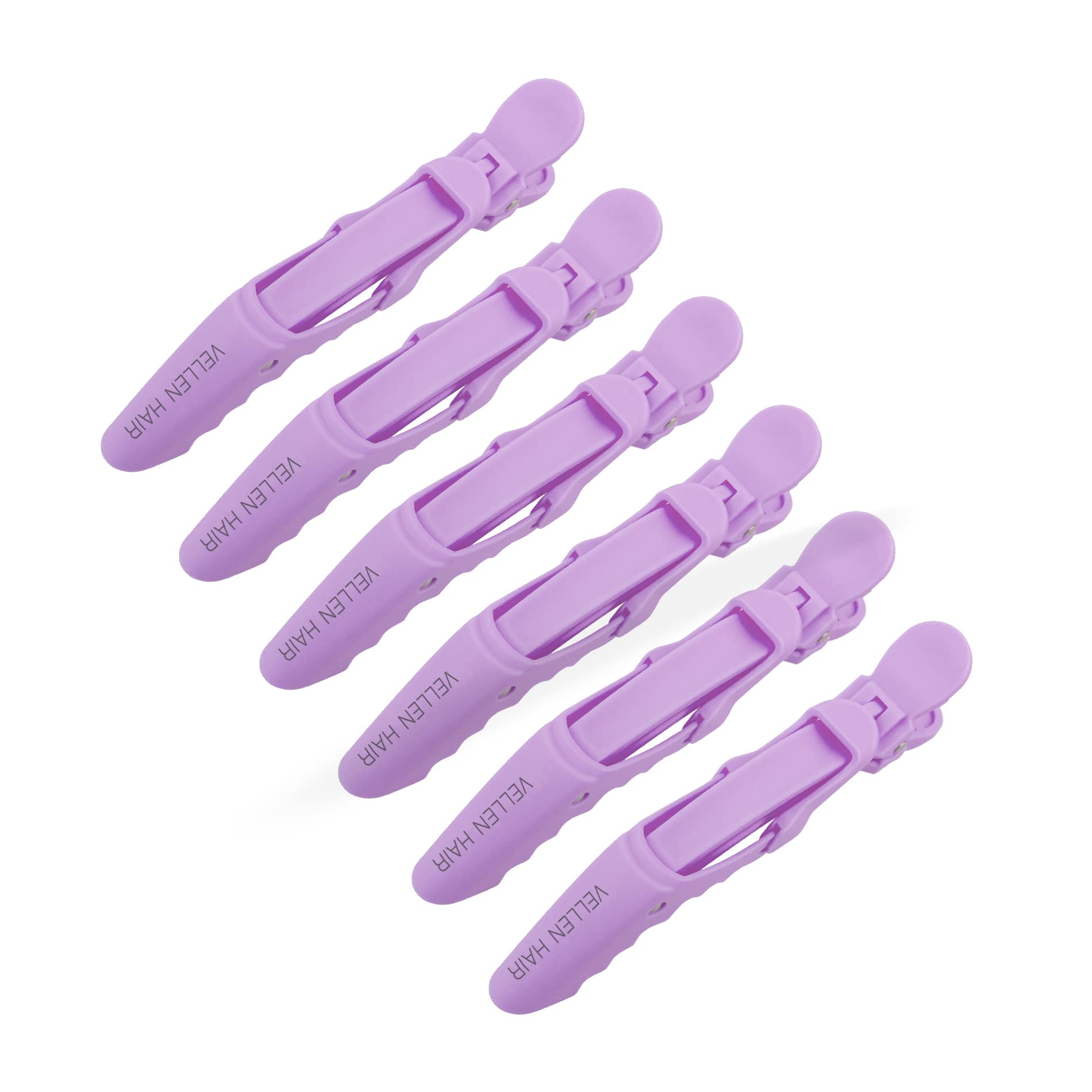 Alligator Hair Clips - 6 Pack - Purple