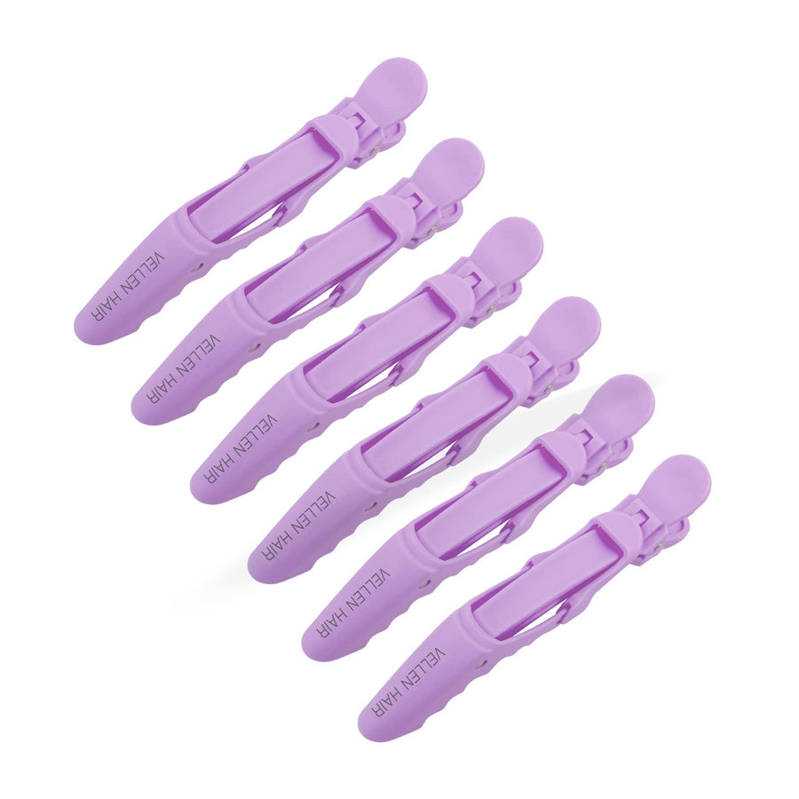 Alligator Hair Clips - 6 Pack - Purple