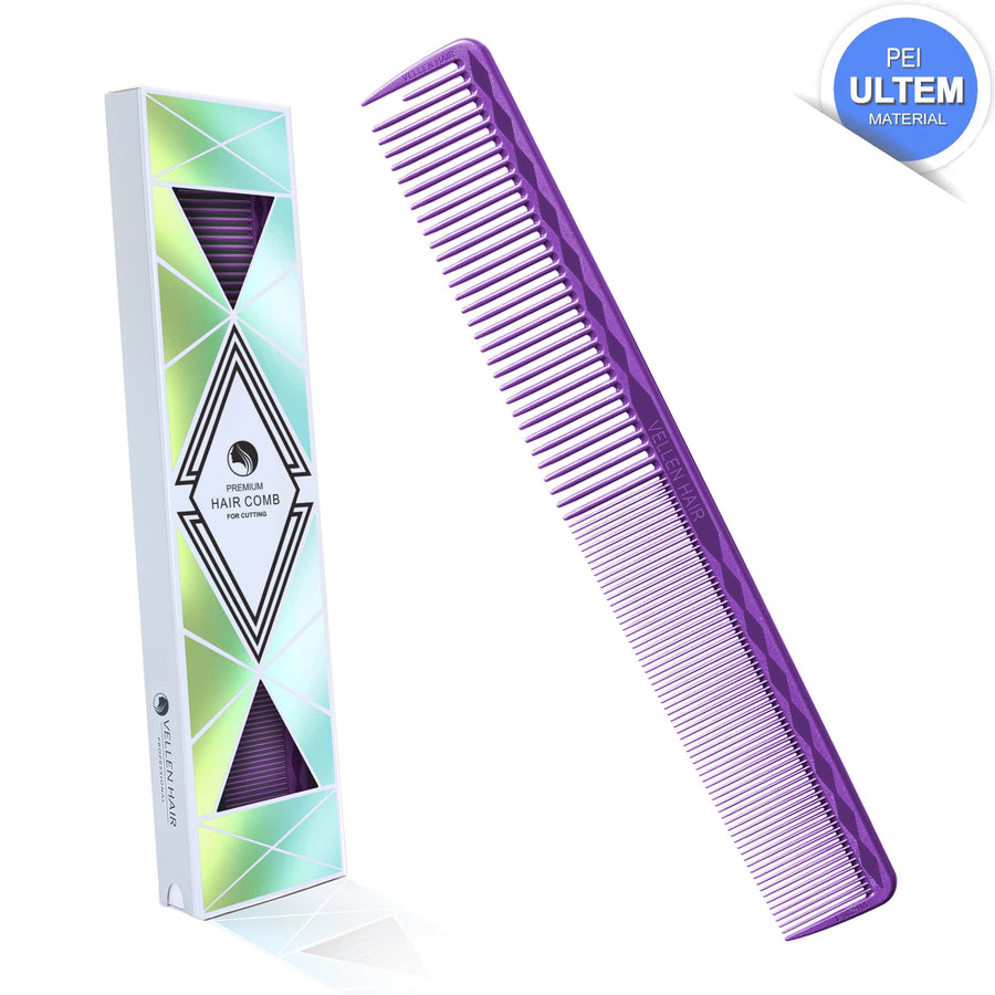 Vellen Hair® Ultimate Cutting Comb - VH206 - 18.7 cm / 7.36 inch - Purple