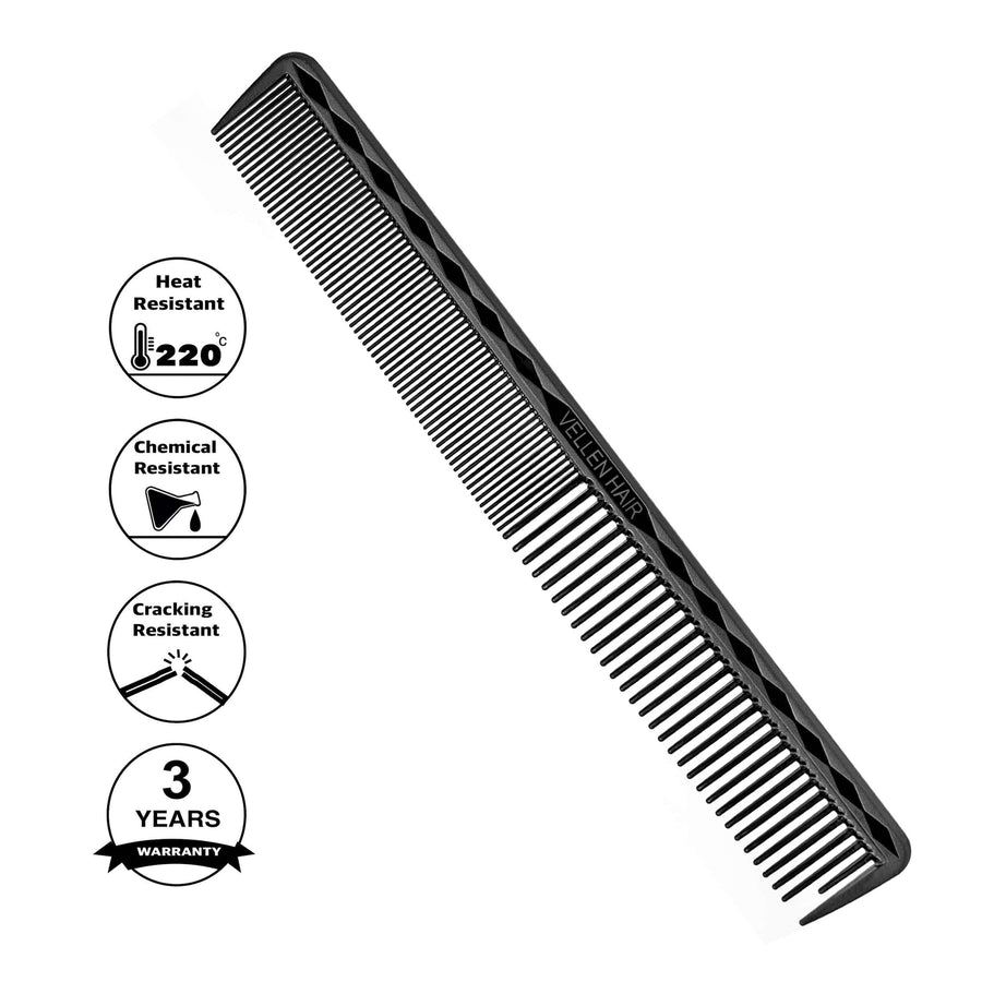 Vellen Hair® Ultimate Cutting Comb - VH202 - 17.8 cm / 7 inch - Black