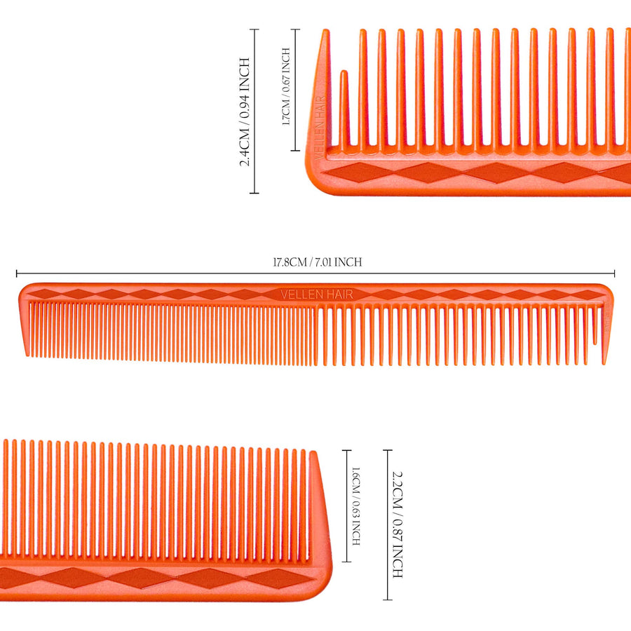 Vellen Hair® Ultimate Cutting Comb - VH202 - 17.8 cm / 7 inch - Orange