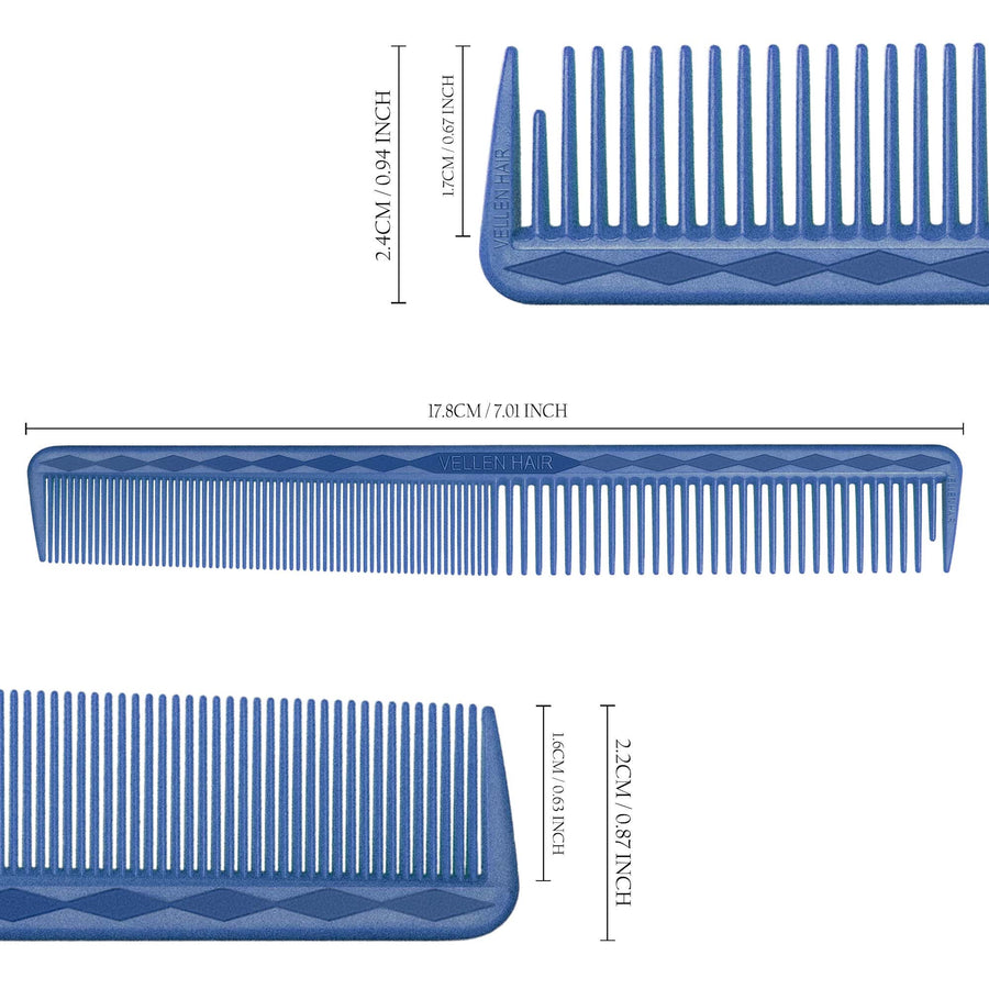 Vellen Hair® Ultimate Cutting Comb - VH202 - 17.8 cm / 7 inch - Blue