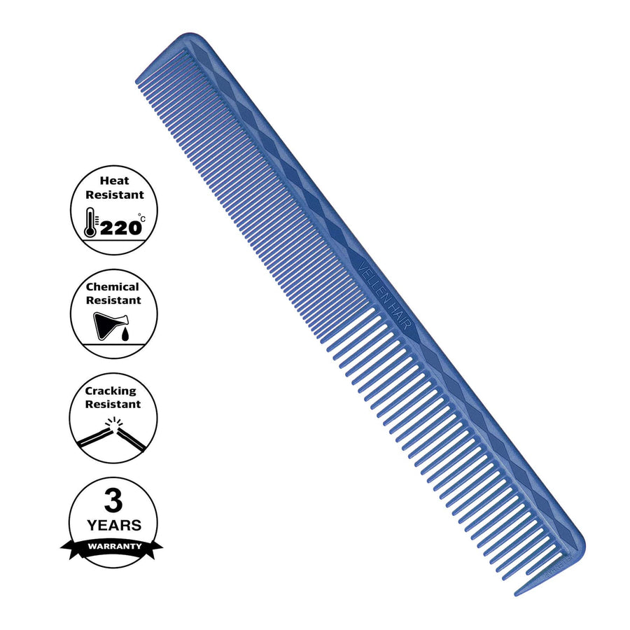 Vellen Hair® Ultimate Cutting Comb - VH202 - 17.8 cm / 7 inch - Blue