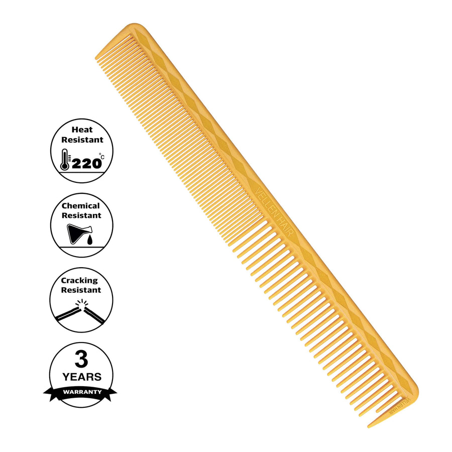 Vellen Hair® Ultimate Cutting Comb - VH202 - 17.8 cm / 7 inch - Yellow