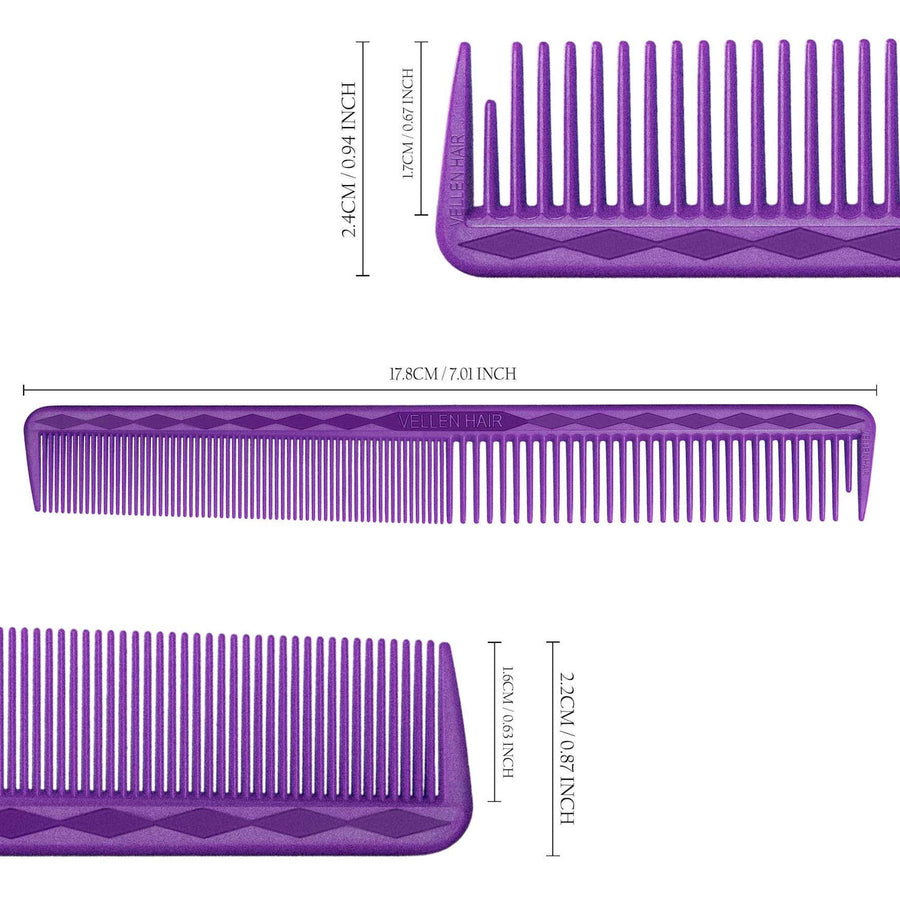 Vellen Hair® Ultimate Cutting Comb - VH202 - 17.8 cm / 7 inch - Purple