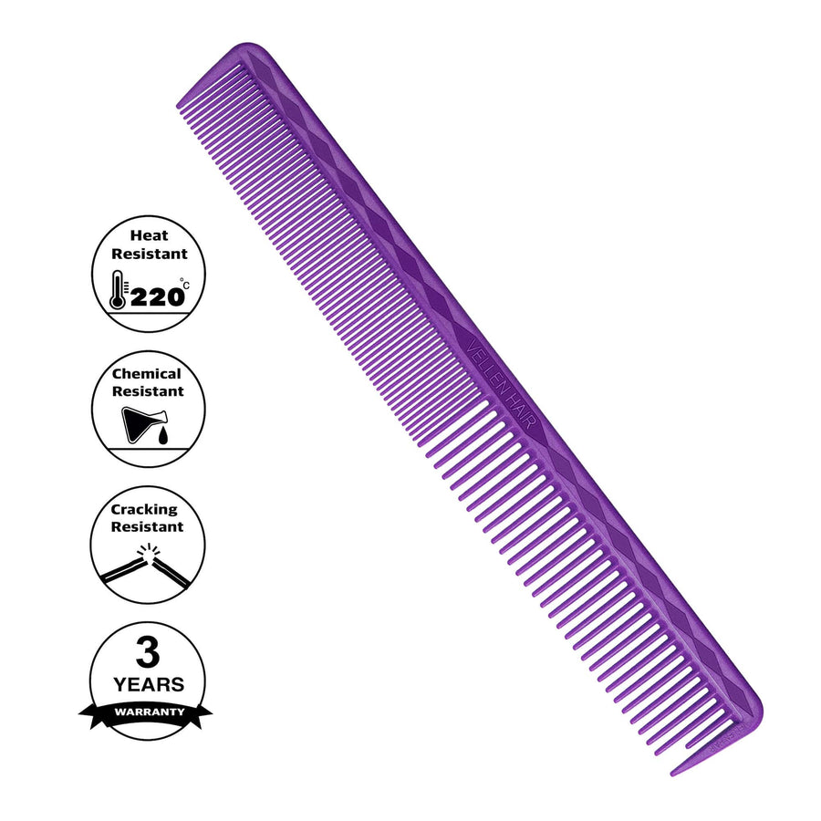 Vellen Hair® Ultimate Cutting Comb - VH202 - 17.8 cm / 7 inch - Purple