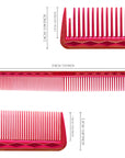 Vellen Hair® Ultimate Cutting Comb - VH202 - 17.8 cm / 7 inch - red transparent