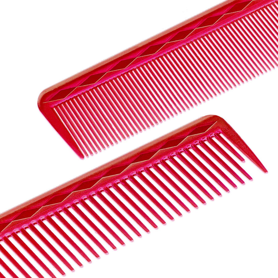 Vellen Hair® Ultimate Cutting Comb - VH202 - 17.8 cm / 7 inch - red transparent