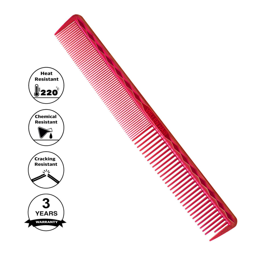 Vellen Hair® Ultimate Cutting Comb - VH202 - 17.8 cm / 7 inch - red transparent