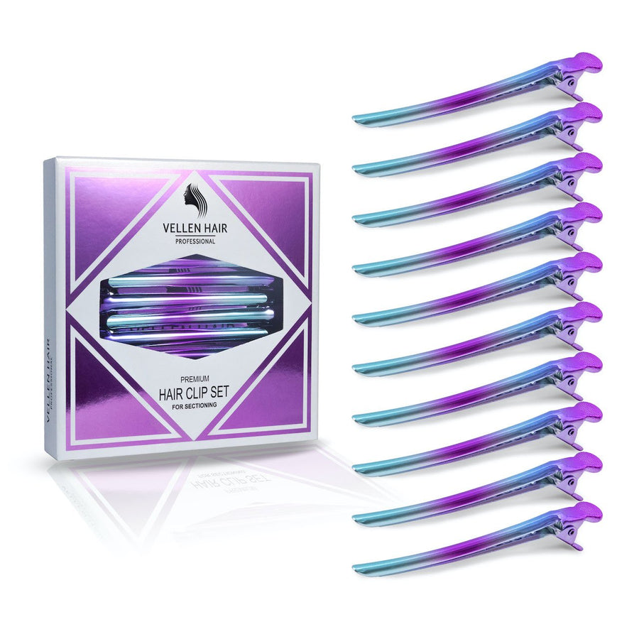 Super Sectioner Clips - 10 Pack - Turquoise/Purple Ombre