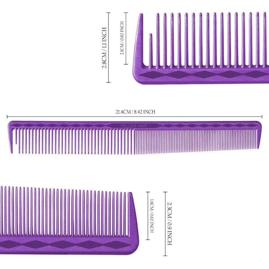 Vellen Hair® Ultimate Cutting Comb - VH205 - 21.4 cm / 8.42 inch - Purple